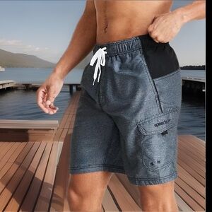 Speedo Marina Sport VOLLEY 20" VaporPLUS 9" Swim Trunks UPF 50+BlockTheBurn